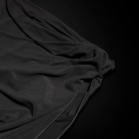 Crêpe jersey draped shorts - black