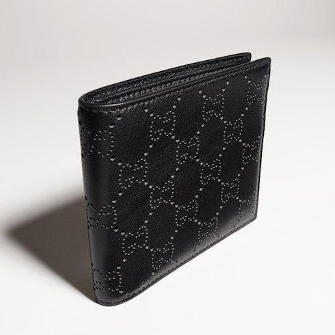 Aria bi-fold wallet - black GG leather