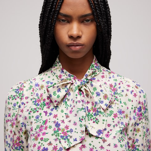 Printed silk shirt - multicolor