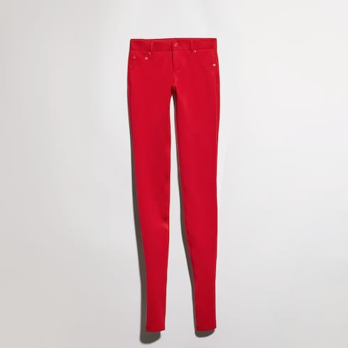 Stretch jersey leggings - red