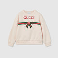 Children's printed cotton sweatshirt - light pink