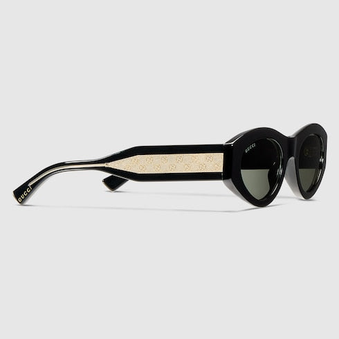 Oval frame sunglasses - black