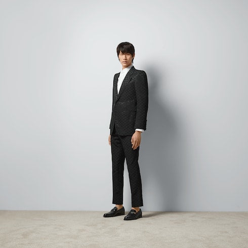 GG cotton viscose formal jacket - black