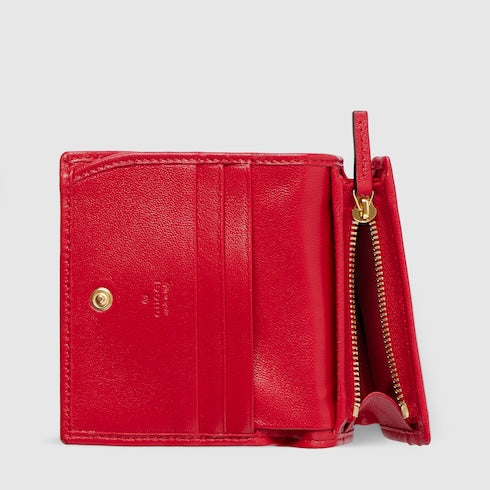 GG Marmont small wallet - bright red leather