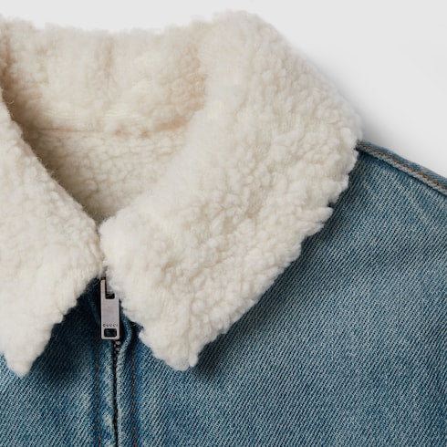 Baby denim bomber jacket - blue