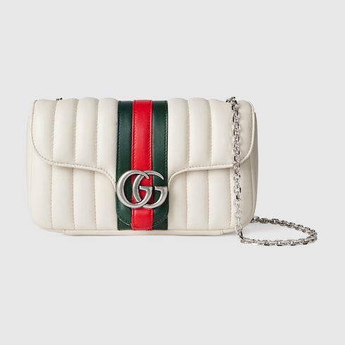 Jetset GG Marmont small shoulder bag - white leather