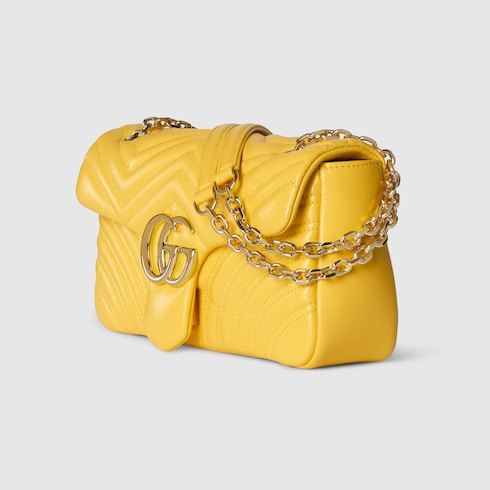 GG Marmont medium shoulder bag - yellow leather