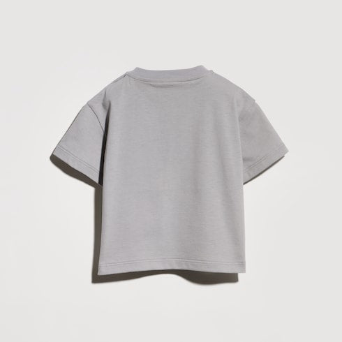 Baby cotton T-shirt with print - grey