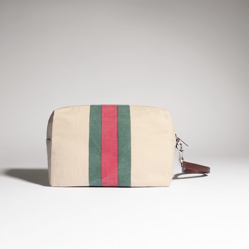 Positano small pouch - ivory canvas