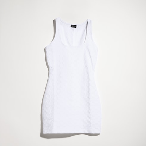 GG jersey jacquard dress - white