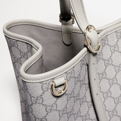 GG Emblem large tote bag - grey GG fabric