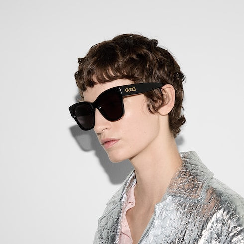 Butterfly frame sunglasses - black
