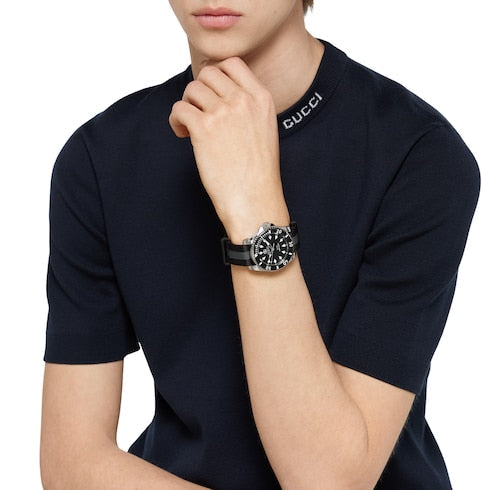 Gucci Dive watch, 40mm - black and grey nylon