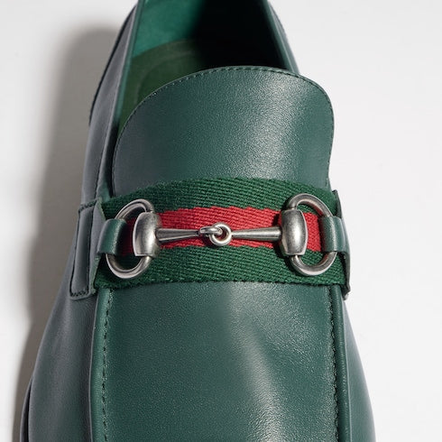 Men's Gucci Como loafer - green leather