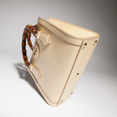 Gucci Diana small tote bag - light yellow leather