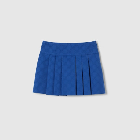 Children's GG cotton skirt - blue