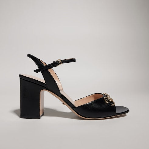 Women's Horsebit sandal - black leather