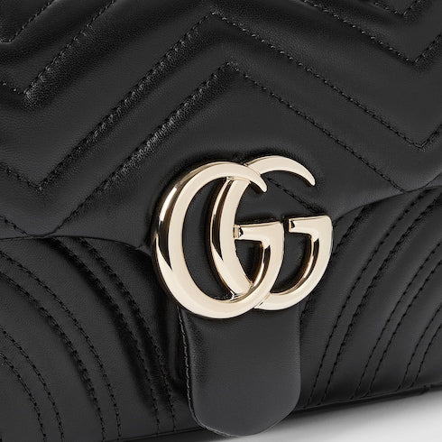 GG Marmont small shoulder bag - black leather