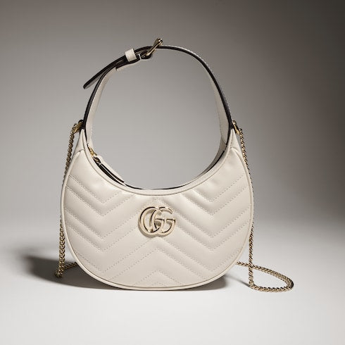 GG Marmont small shoulder bag - white leather
