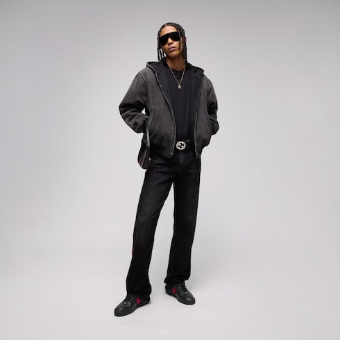 Men's Screener sneaker - black leather