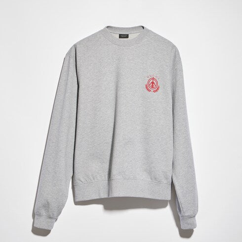 Cotton jersey mélange sweatshirt - light grey