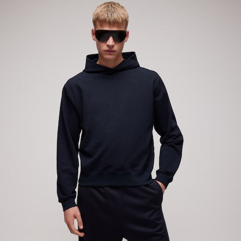 Cotton jersey sweatshirt - dark blue
