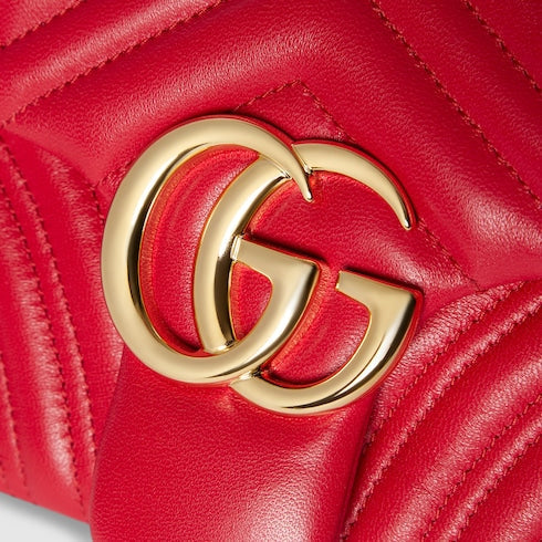GG Marmont medium shoulder bag - red leather