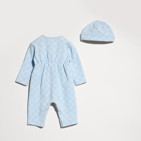 Baby GG cotton piquet gift set - light blue