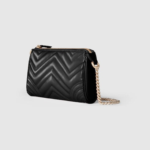 GG Marmont small shoulder bag - black leather