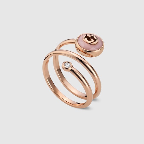 Gucci Interlocking 18k spiral ring - 18k rose gold