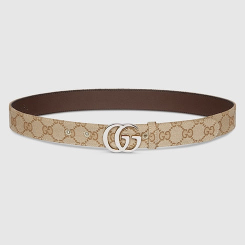 GG Marmont belt - sand GG canvas