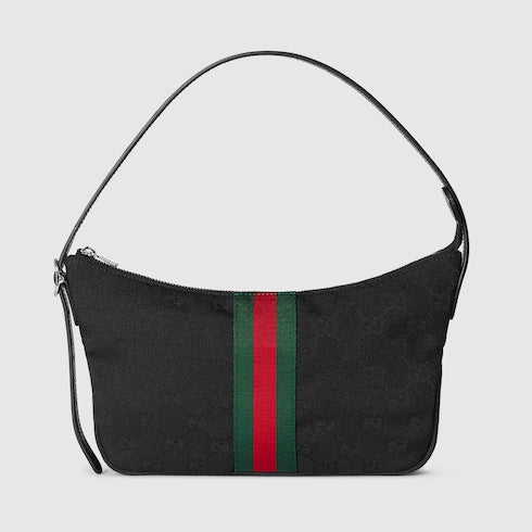 Lunetta small crossbody bag - black GG canvas