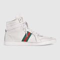 Men's Stretch high-top sneaker - white leather