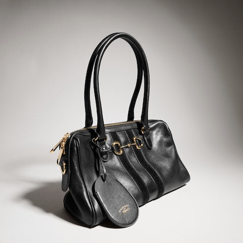 Borsetto medium boston bag - black leather