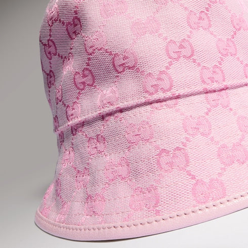 GG cotton canvas bucket hat - light pink
