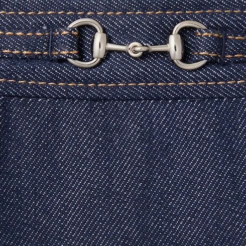 Children's denim skirt with Horsebit - dark blue