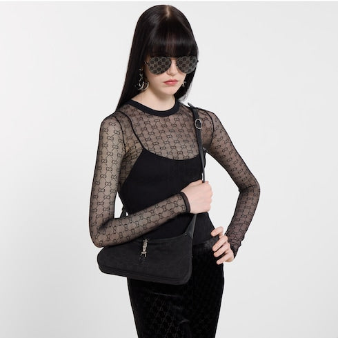 Jackie Slim medium shoulder bag - black GG canvas