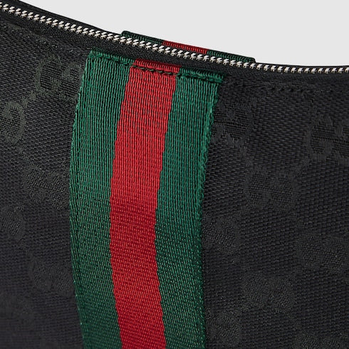 Lunetta small crossbody bag - black GG canvas