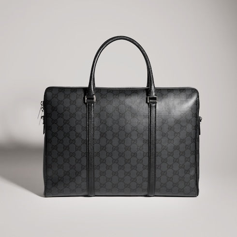 Gucci Essence Classic medium briefcase - black GG canvas