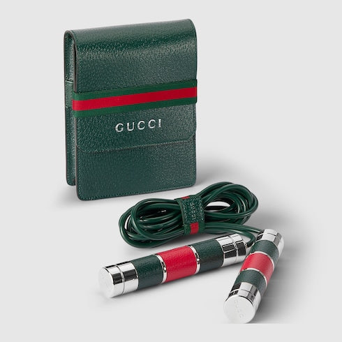 Jump rope with case - green