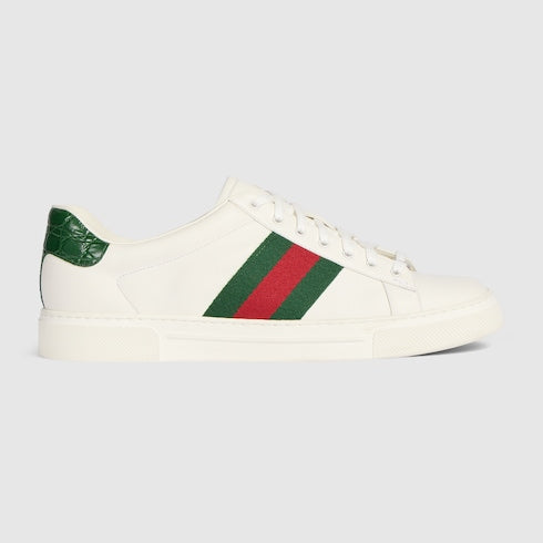 Men's Gucci Ace sneaker with Web - white leather