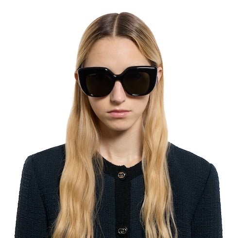 Square frame sunglasses - black