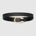 Dionysus wide belt - black leather