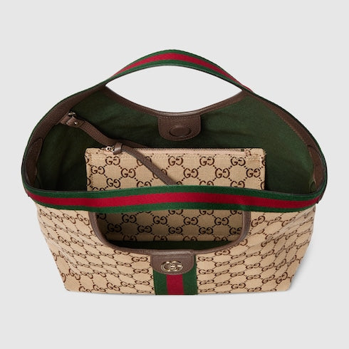 Gucci Giglio small tote bag - beige and brown GG canvas
