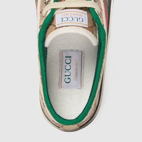 Women's Gucci Tennis 1977 sneaker - beige/ebony original GG canvas