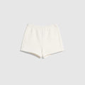 Baby cotton jersey shorts with print - white