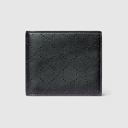 Aria bi-fold wallet - black GG leather