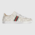 Women's Stretch low-top sneaker - white GG leather