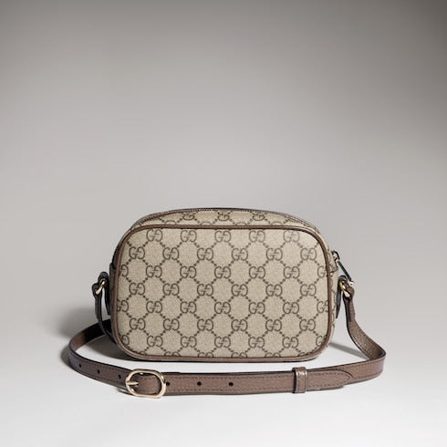 Ophidia small camera bag - beige and brown GG fabric
