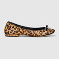 Women's ballerina with bamboo - brown and black